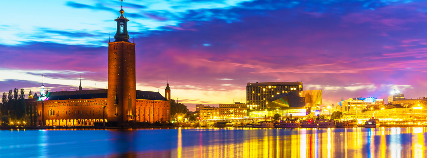 Stockholm éjszakai panoráma